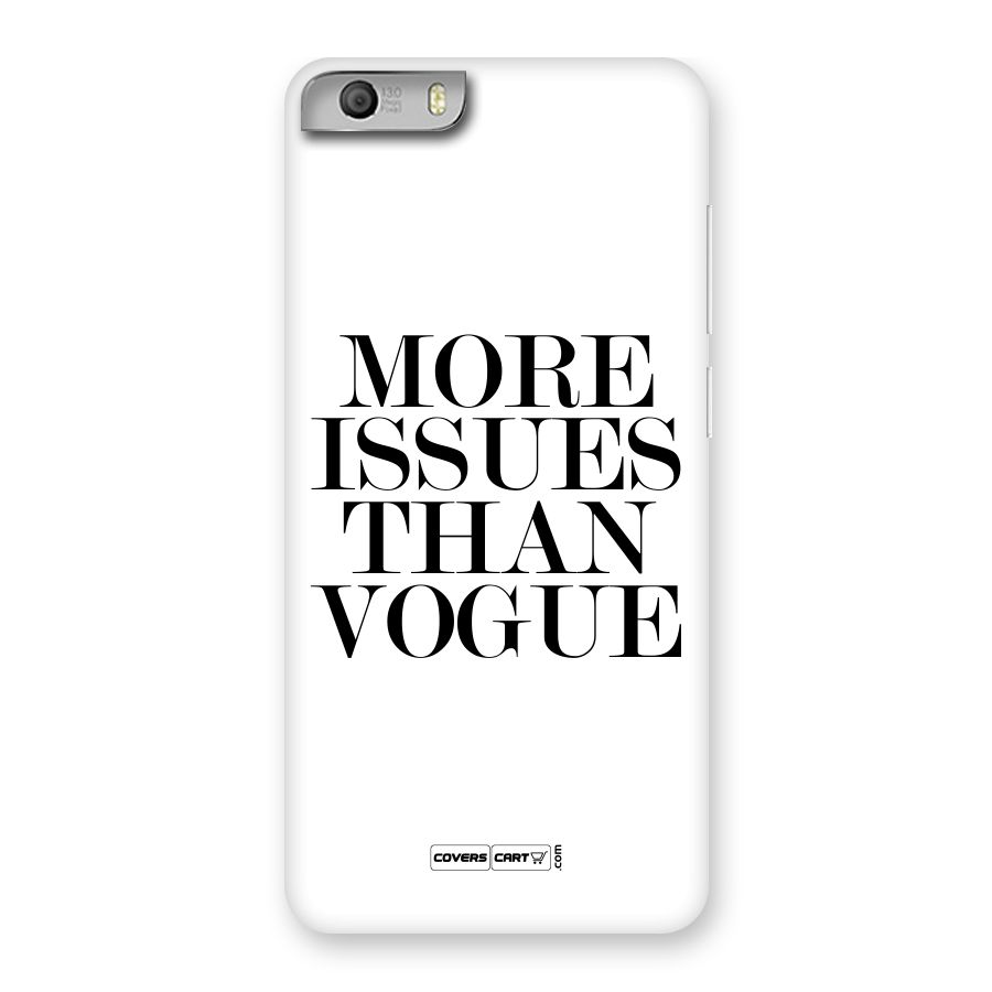 More Issues than Vogue (White) Back Case for Micromax Canvas Knight 2
