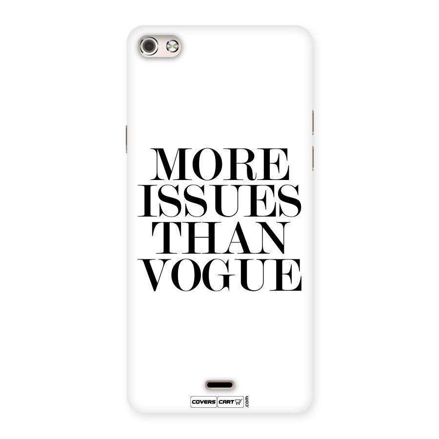 More Issues than Vogue (White) Back Case for Micromax Canvas Silver 5
