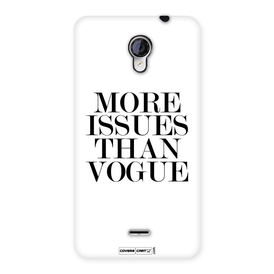 More Issues than Vogue (White) Back Case for Micromax Unite 2 A106