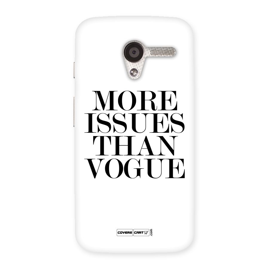 More Issues than Vogue (White) Back Case for Moto X