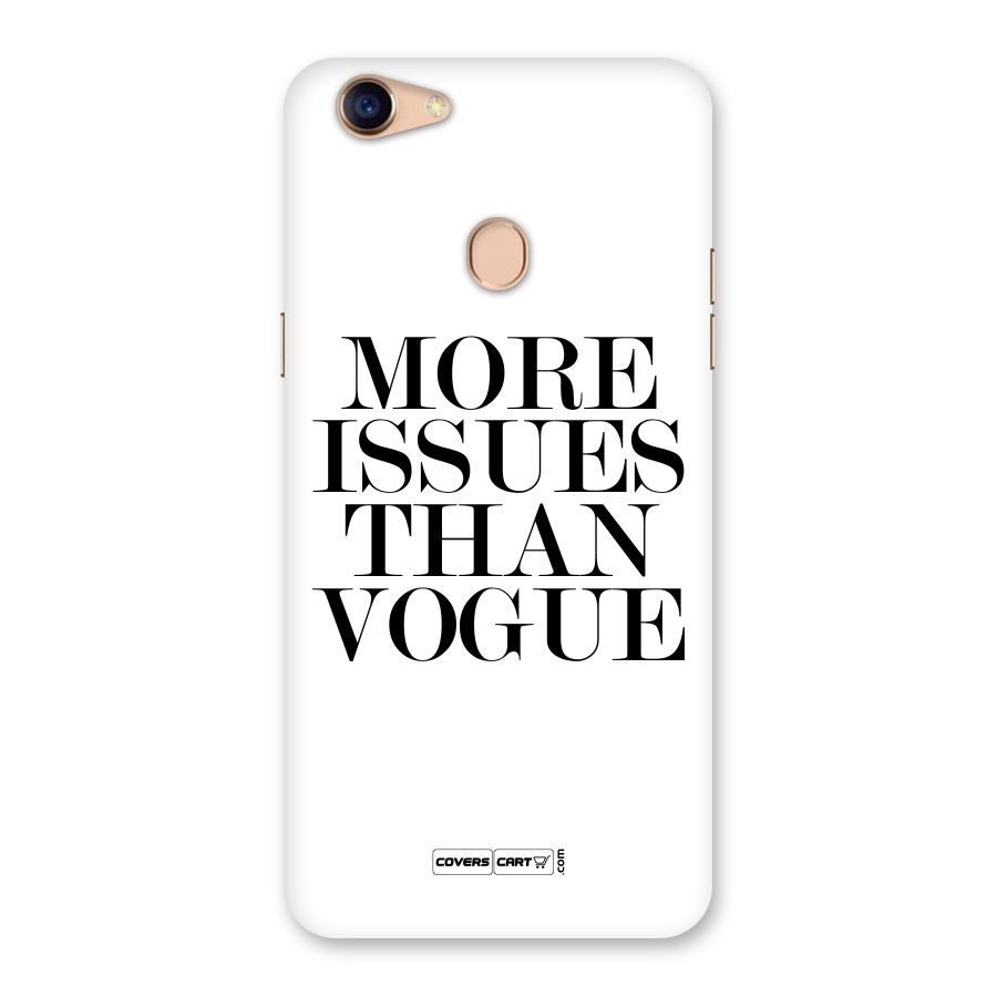 More Issues than Vogue (White) Back Case for Oppo F5