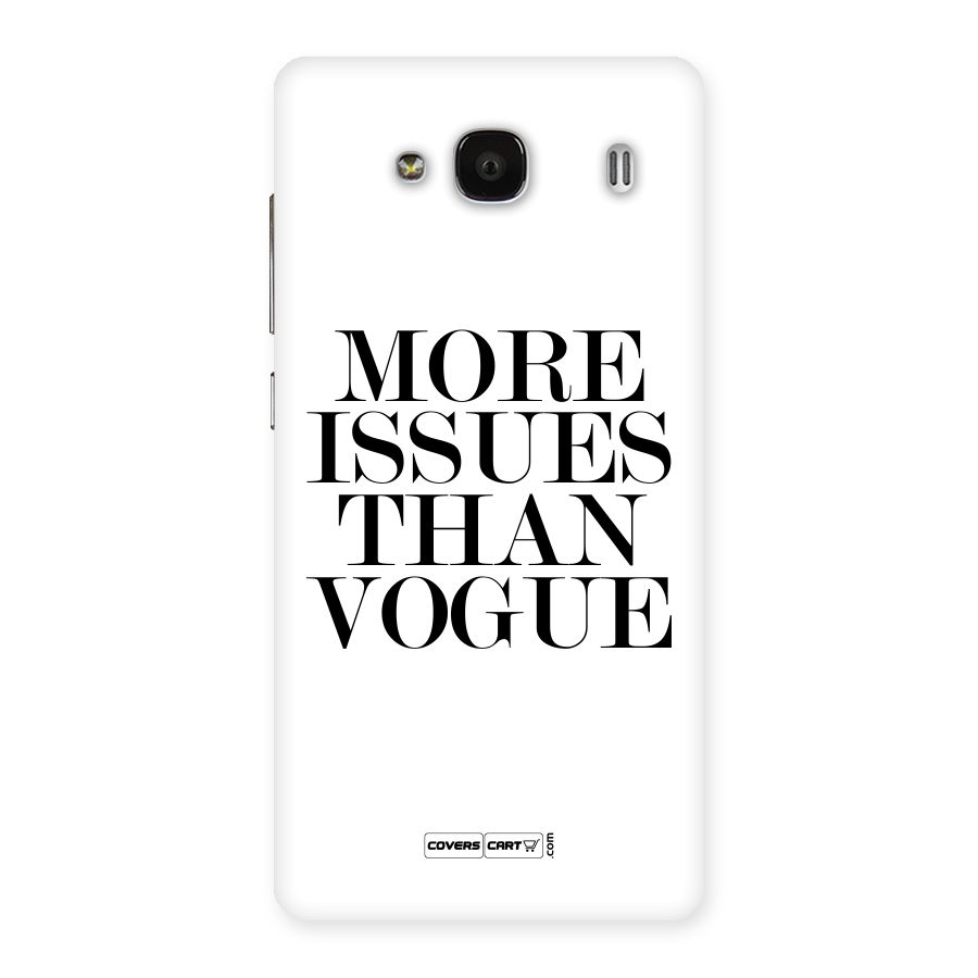 More Issues than Vogue (White) Back Case for Redmi 2