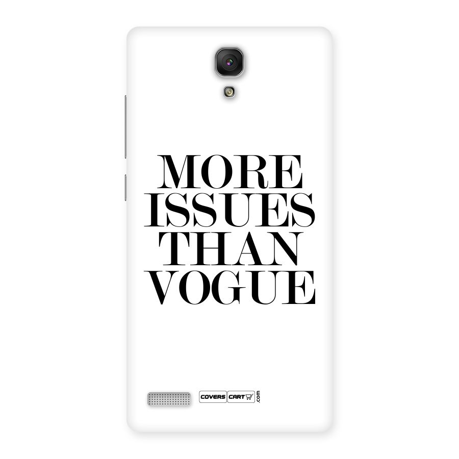 More Issues than Vogue (White) Back Case for Redmi Note