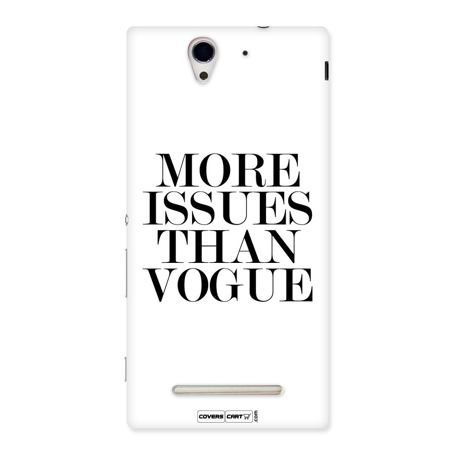 More Issues than Vogue (White) Back Case for Sony Xperia C3