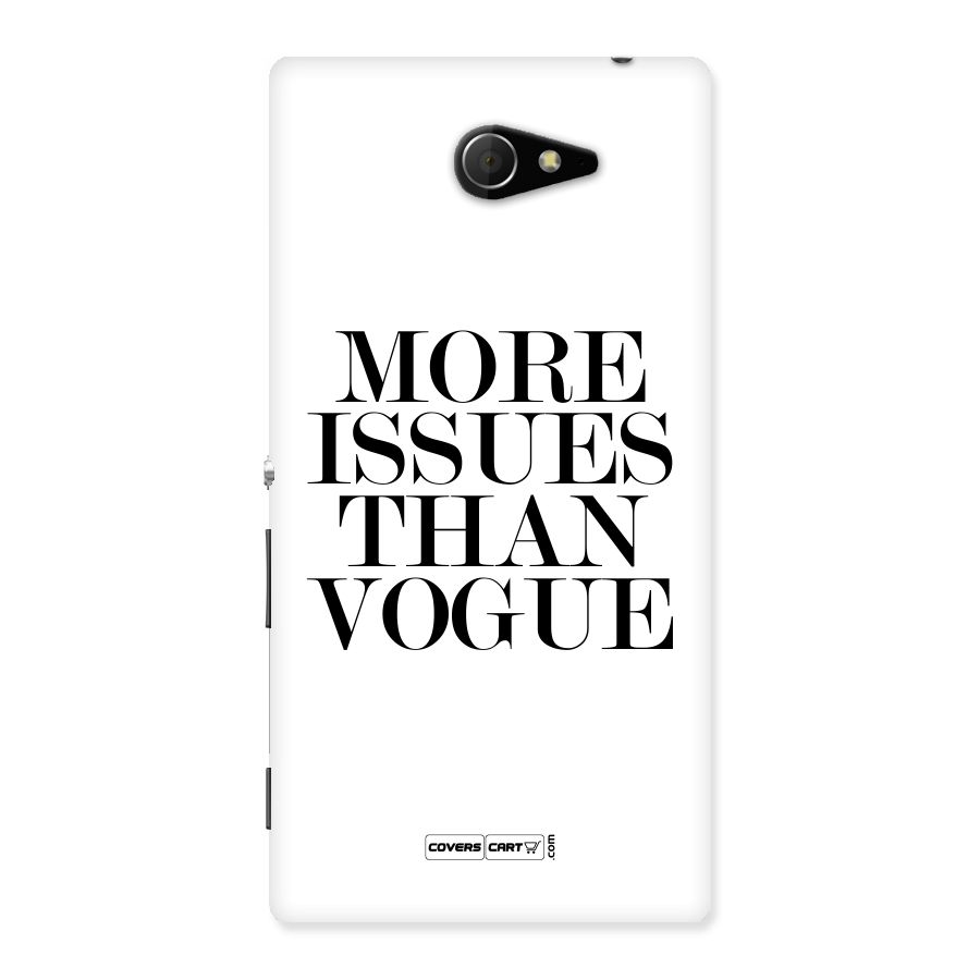More Issues than Vogue (White) Back Case for Sony Xperia M2