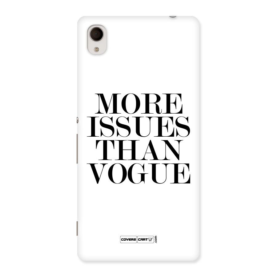 More Issues than Vogue (White) Back Case for Sony Xperia M4