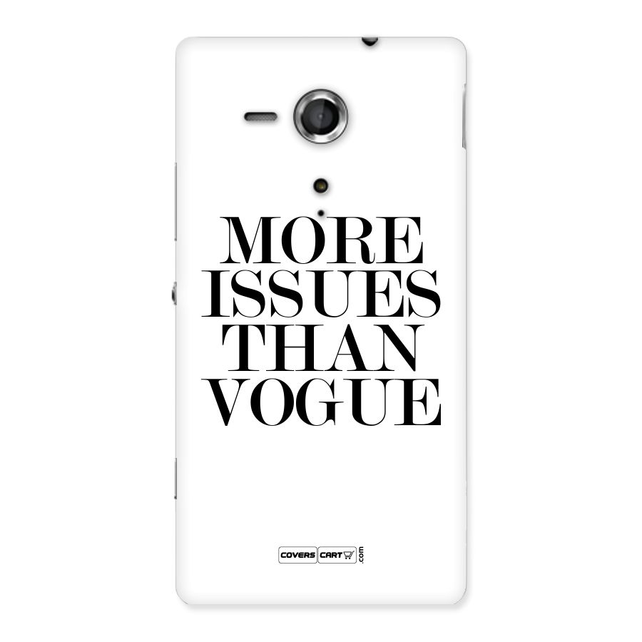 More Issues than Vogue (White) Back Case for Sony Xperia SP