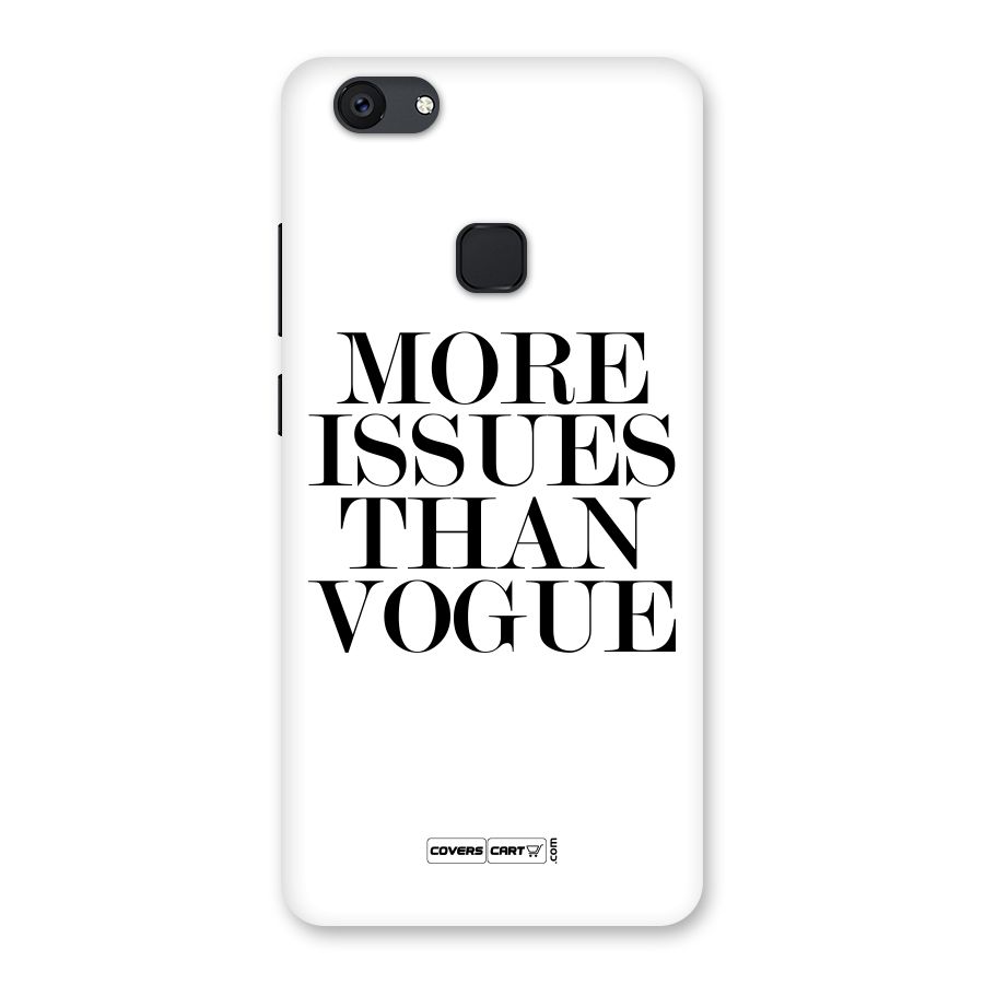 More Issues than Vogue (White) Back Case for Vivo V7 Plus