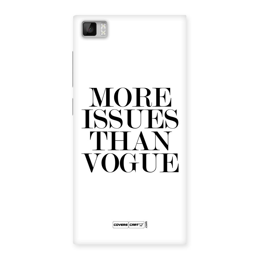 More Issues than Vogue (White) Back Case for Xiaomi Mi3