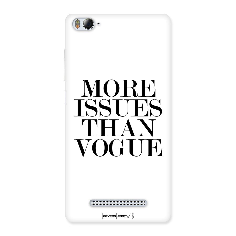More Issues than Vogue (White) Back Case for Xiaomi Mi4i