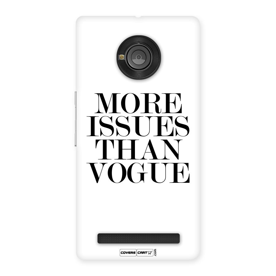 More Issues than Vogue (White) Back Case for Yu Yunique