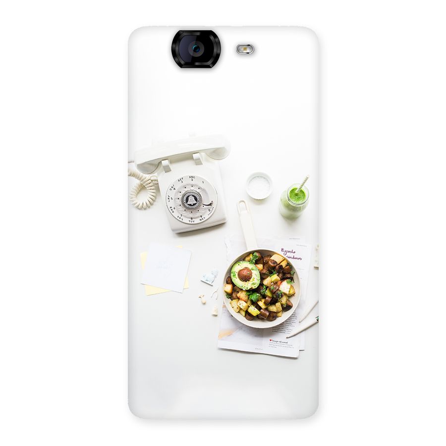 Morning Breakfast Back Case for Canvas Knight A350