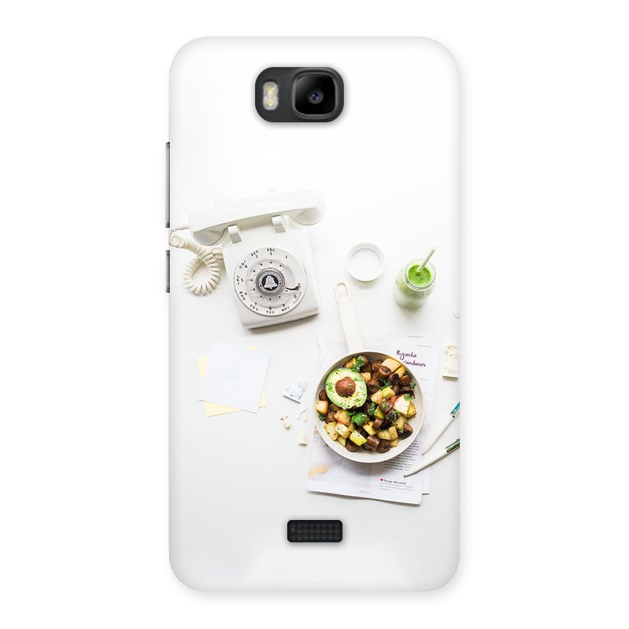 Morning Breakfast Back Case for Honor Bee
