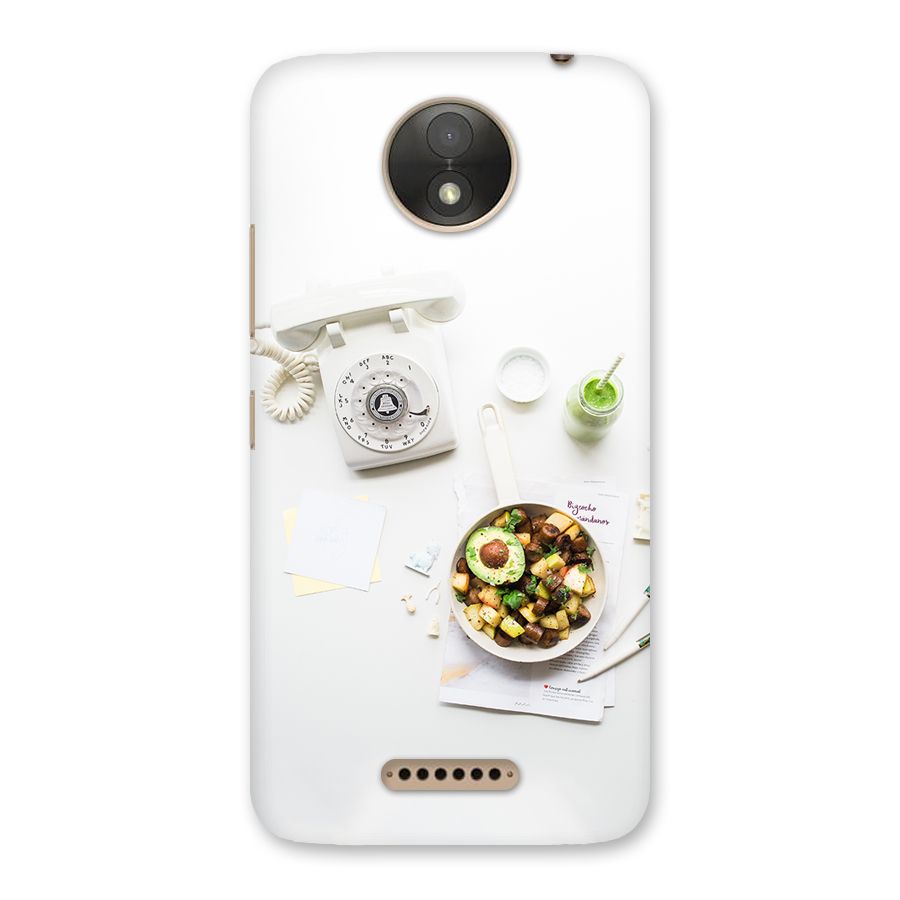 Morning Breakfast Back Case for Moto C Plus