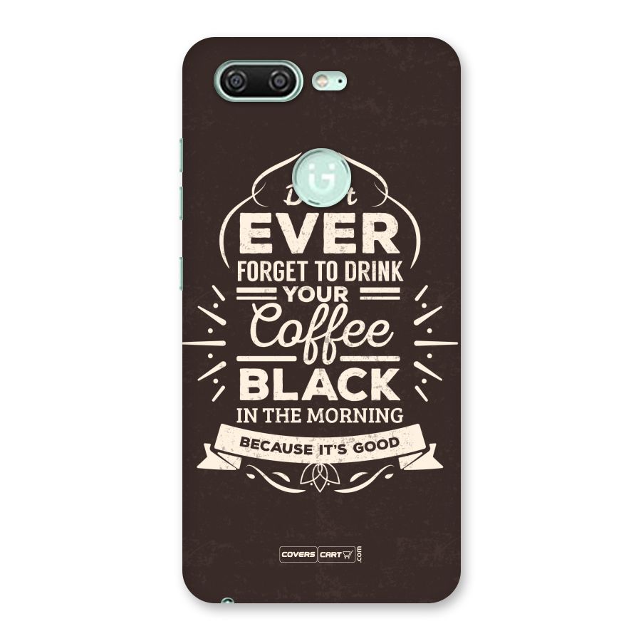 Morning Coffee Love Back Case for Gionee S10
