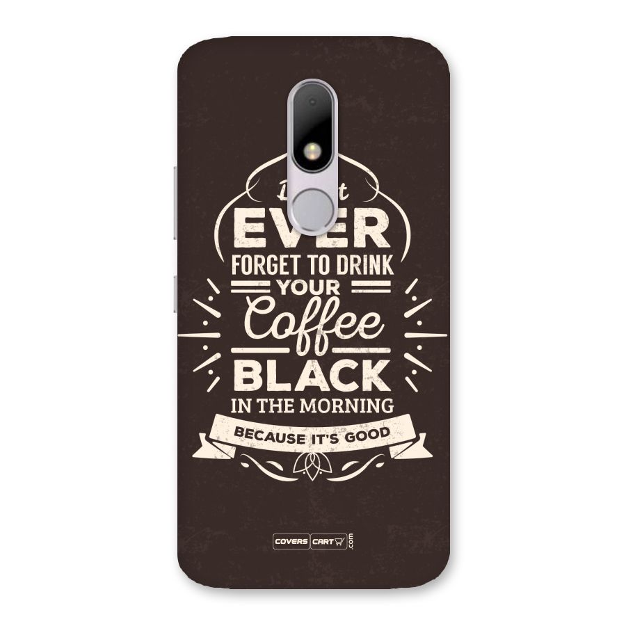Morning Coffee Love Back Case for Moto M