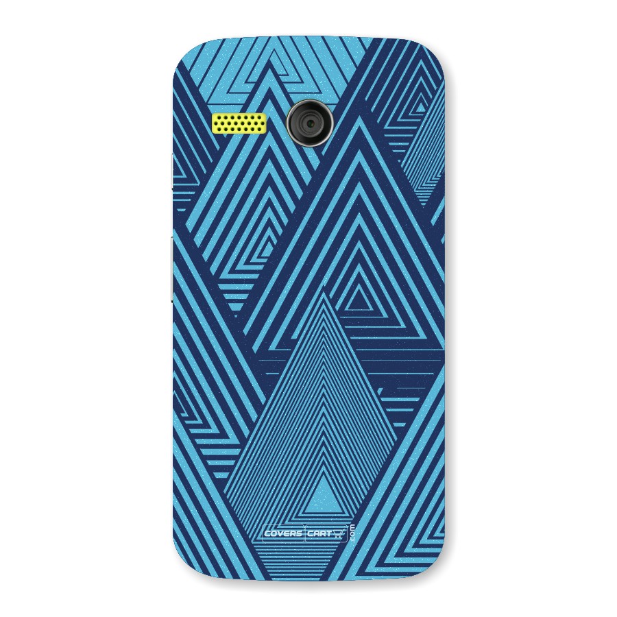 Geometric Blue Print Back Case for Moto G