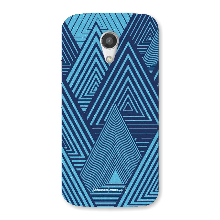 Geometric Blue Print Back Case for Moto G2