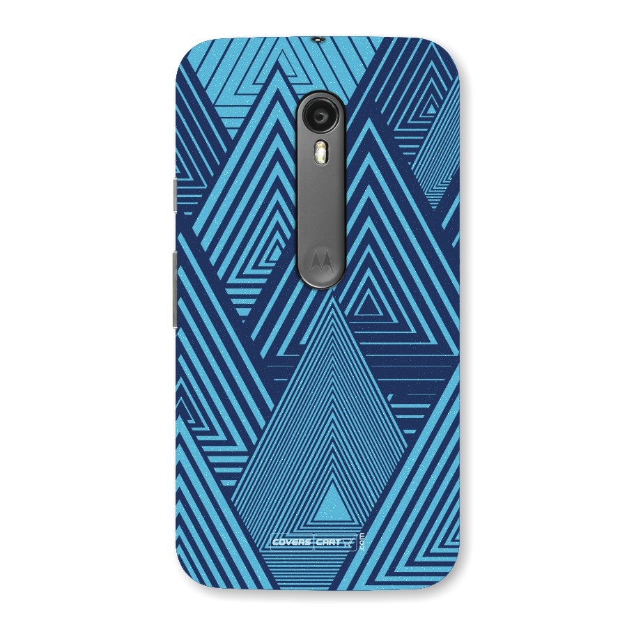 Geometric Blue Print Back Case for Moto G3