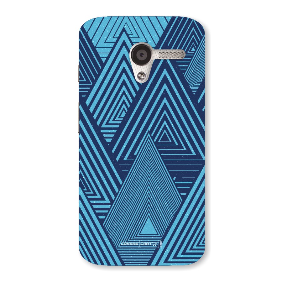 Geometric Blue Print Back Case for Moto X