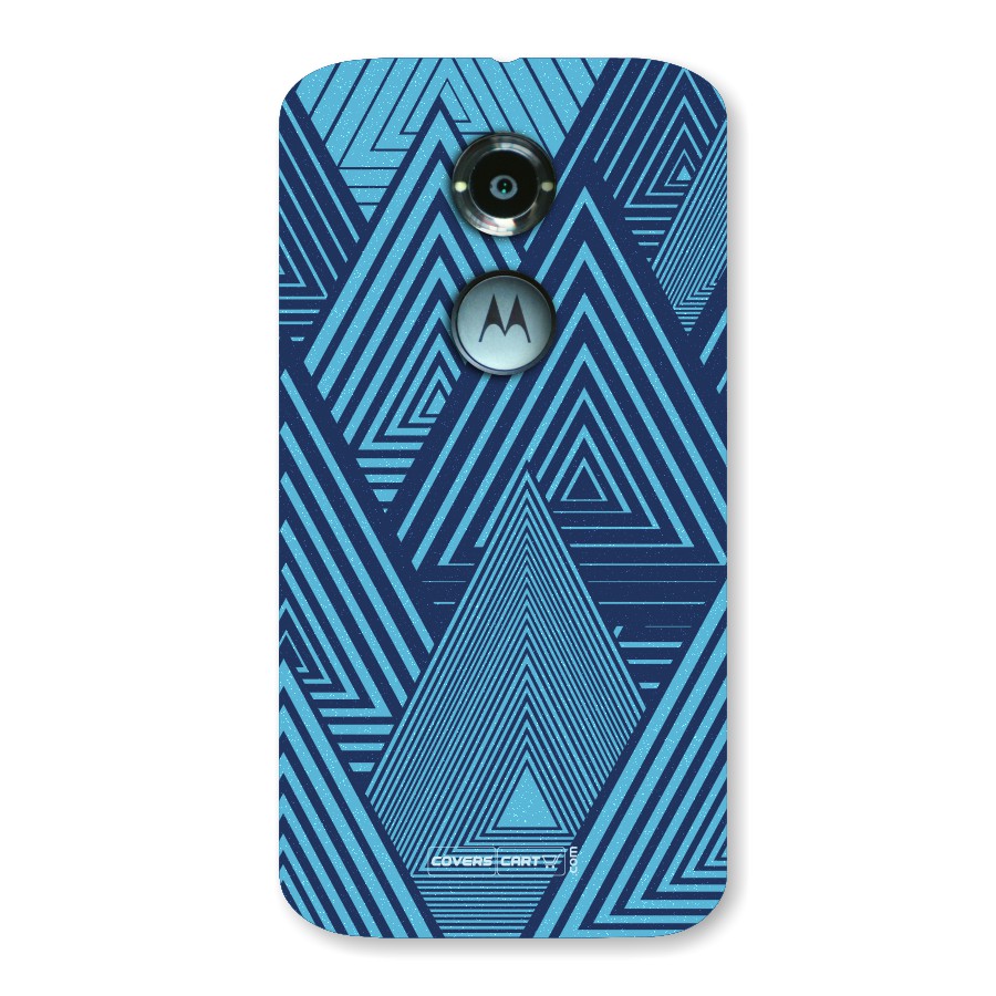 Geometric Blue Print Back Case for Moto X2