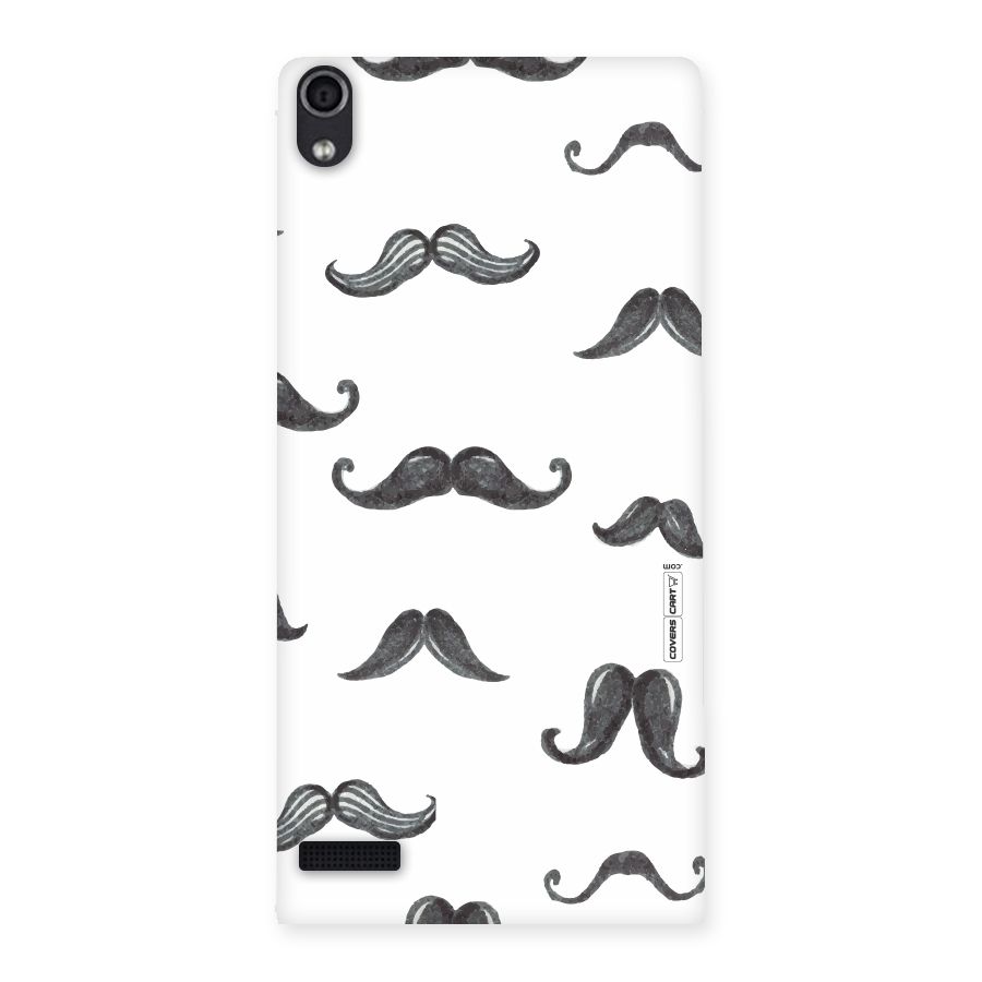 Moustache Pattern (Black) Back Case for Ascend P6