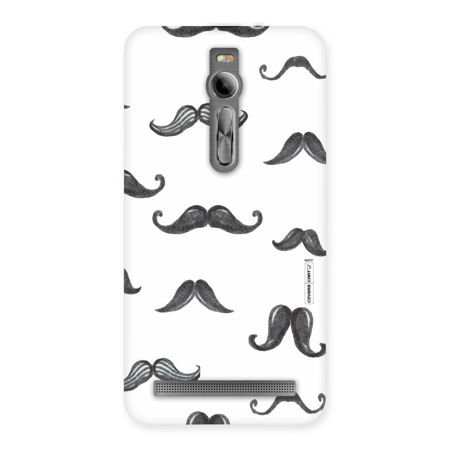 Moustache Pattern (Black) Back Case for Asus Zenfone 2