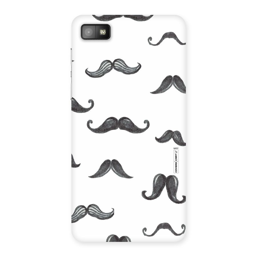 Moustache Pattern (Black) Back Case for Blackberry Z10