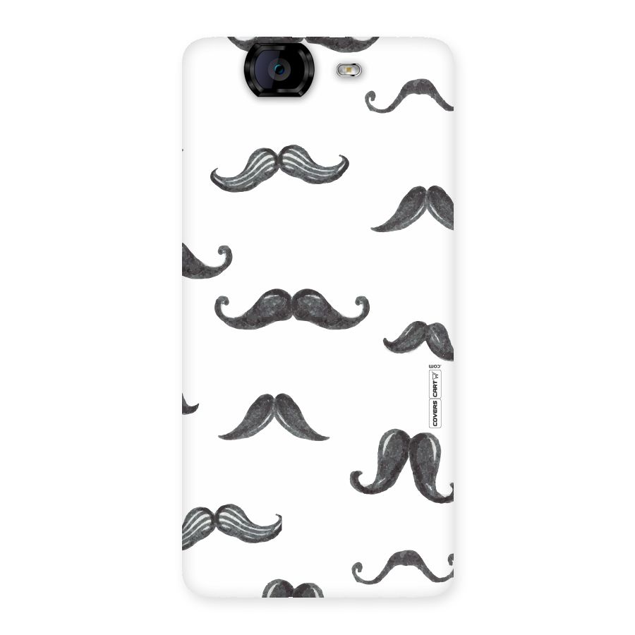 Moustache Pattern (Black) Back Case for Canvas Knight A350