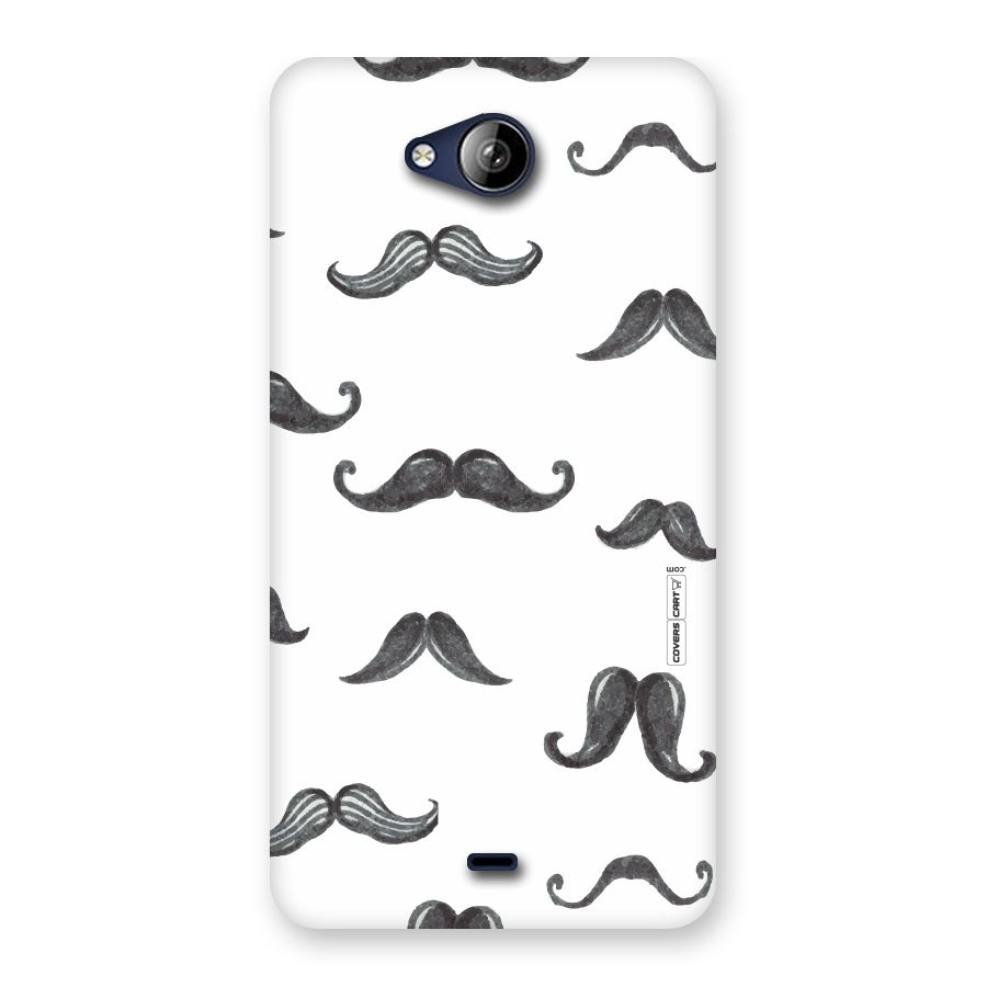 Moustache Pattern (Black) Back Case for Canvas Play Q355
