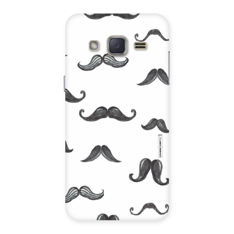 Moustache Pattern (Black) Back Case for Galaxy J2