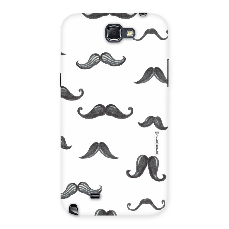 Moustache Pattern (Black) Back Case for Galaxy Note 2