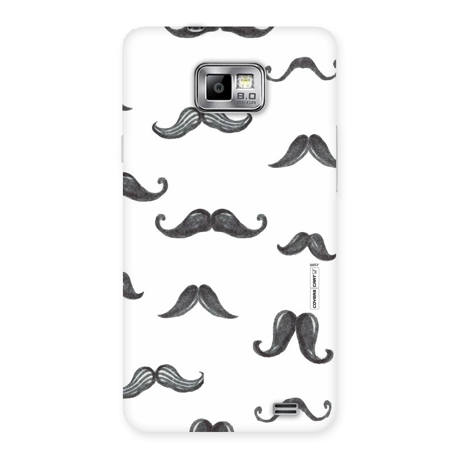 Moustache Pattern (Black) Back Case for Galaxy S2