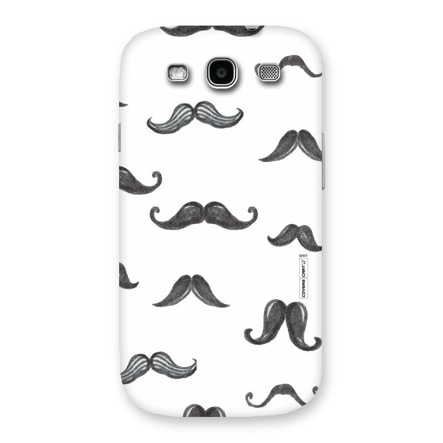Moustache Pattern (Black) Back Case for Galaxy S3