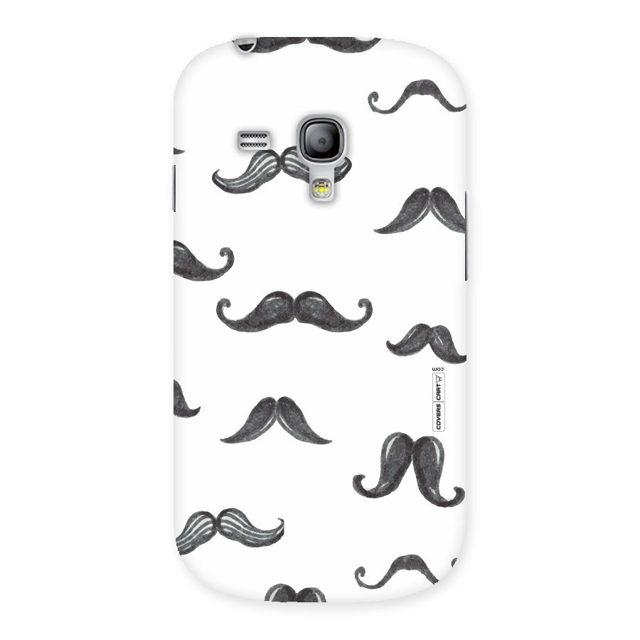 Moustache Pattern (Black) Back Case for Galaxy S3 Mini
