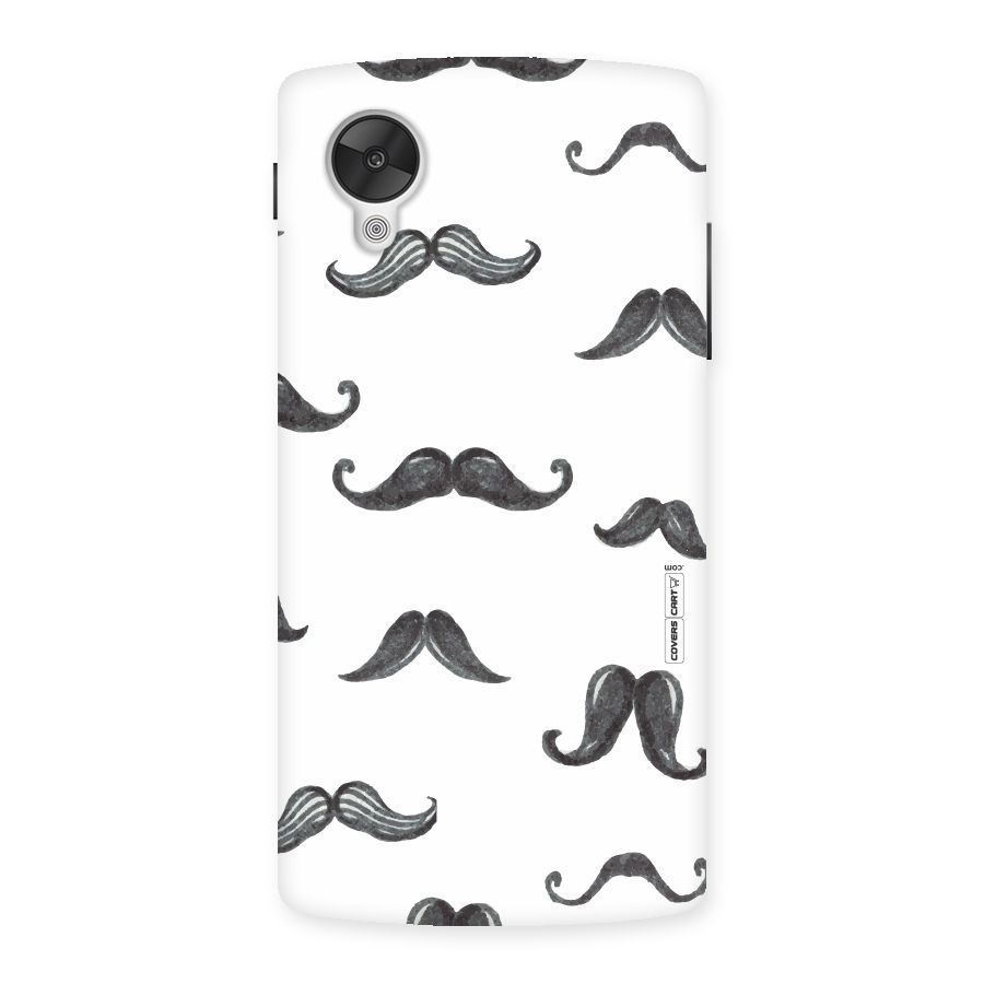 Moustache Pattern (Black) Back Case for Google Nexsus 5