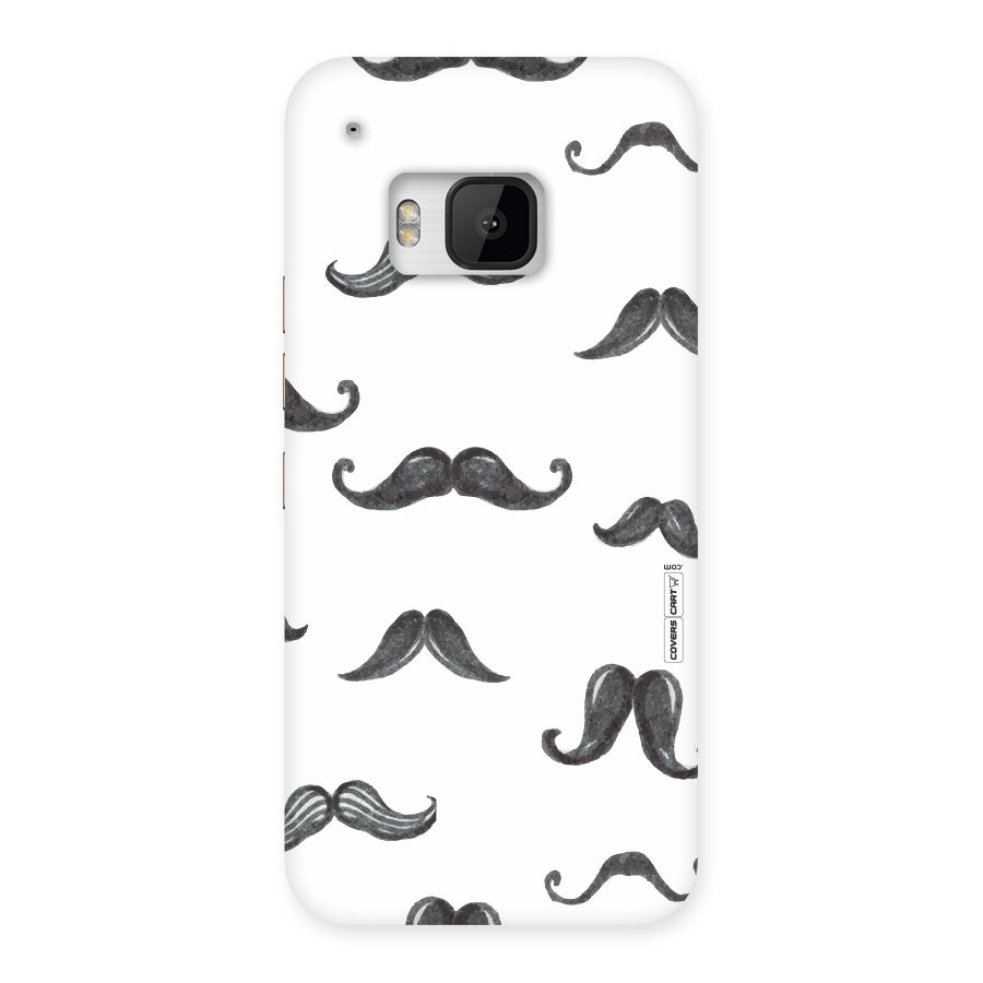 Moustache Pattern (Black) Back Case for HTC One M9