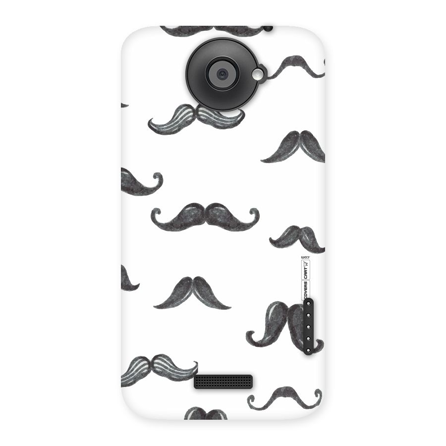 Moustache Pattern (Black) Back Case for HTC One X