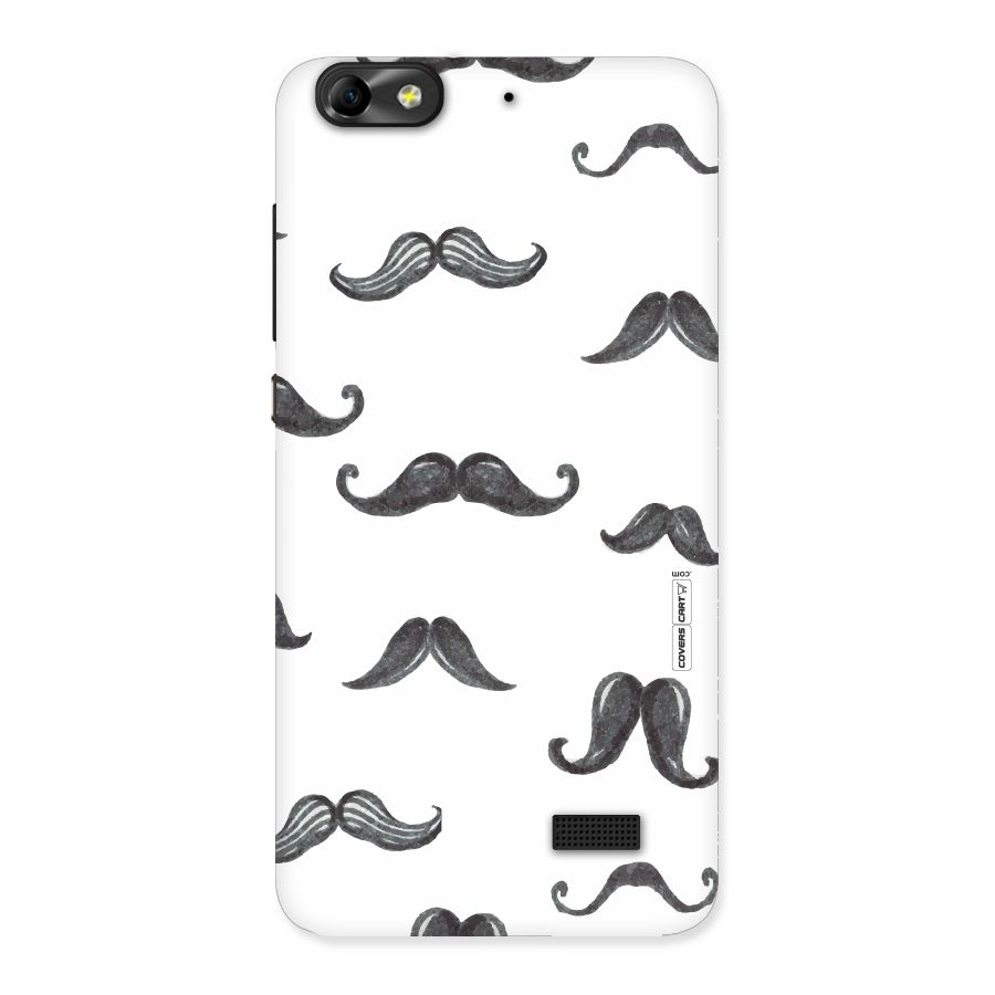 Moustache Pattern (Black) Back Case for Honor 4C