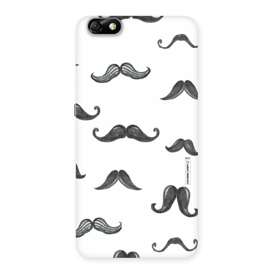 Moustache Pattern (Black) Back Case for Honor 4X