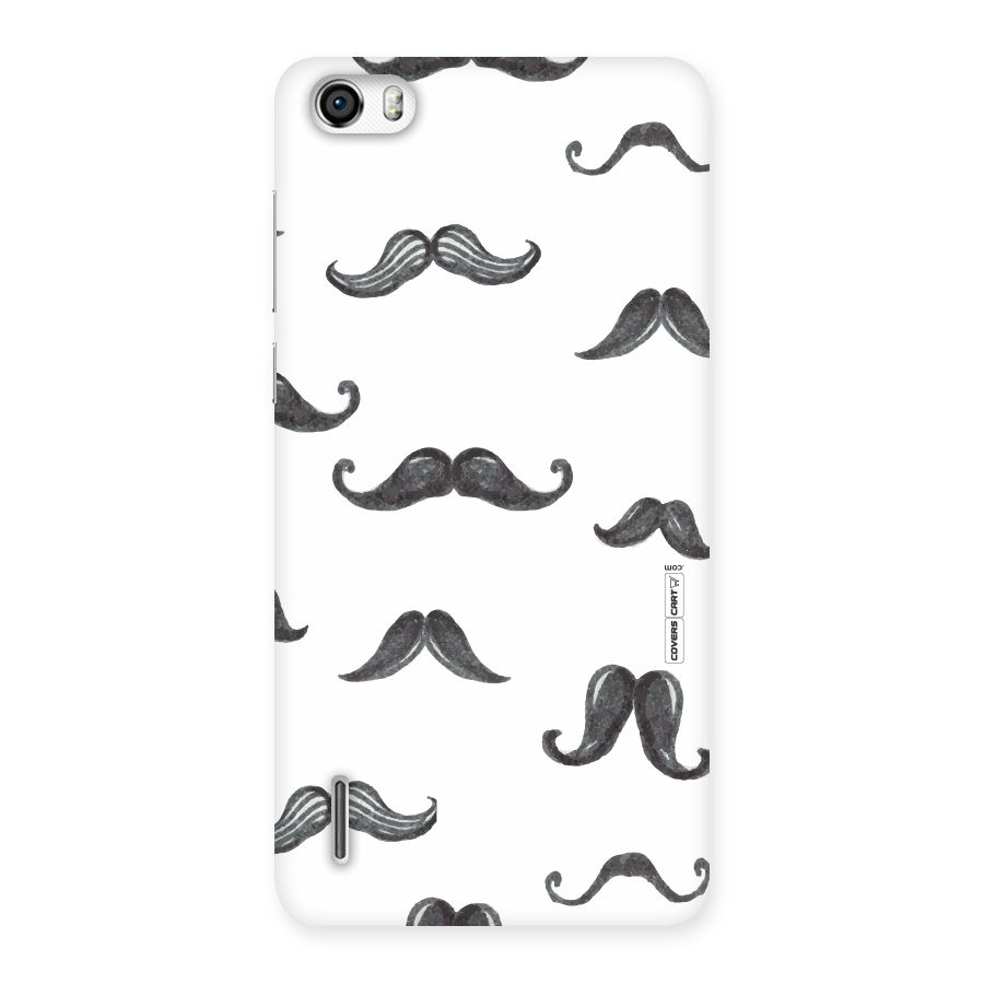 Moustache Pattern (Black) Back Case for Honor 6