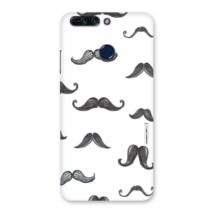 Moustache Pattern (Black) Back Case for Honor 8 Pro