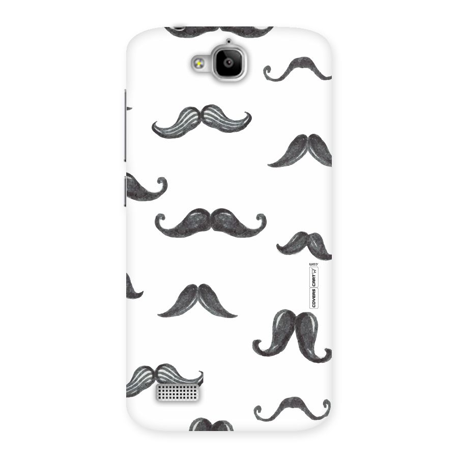 Moustache Pattern (Black) Back Case for Honor Holly