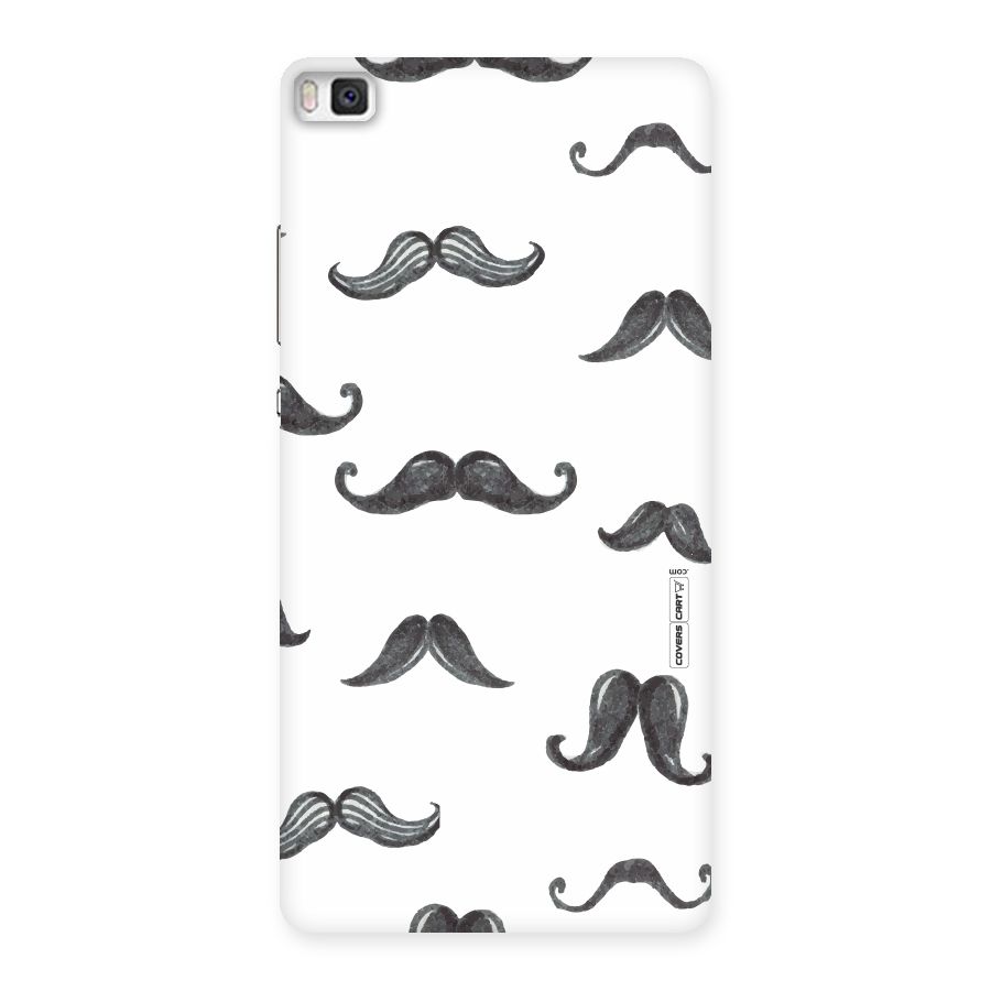Moustache Pattern (Black) Back Case for Huawei P8