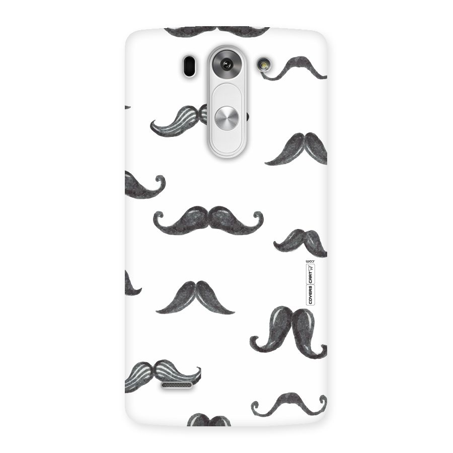 Moustache Pattern (Black) Back Case for LG G3 Mini