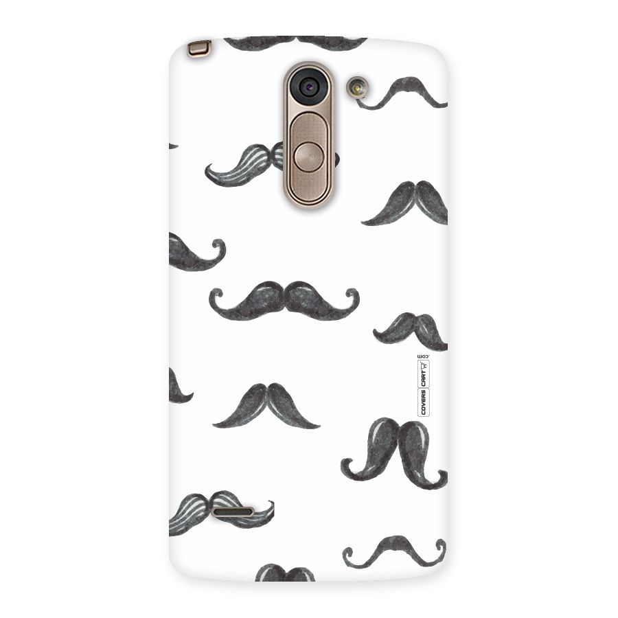 Moustache Pattern (Black) Back Case for LG G3 Stylus
