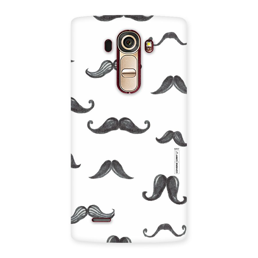 Moustache Pattern (Black) Back Case for LG G4