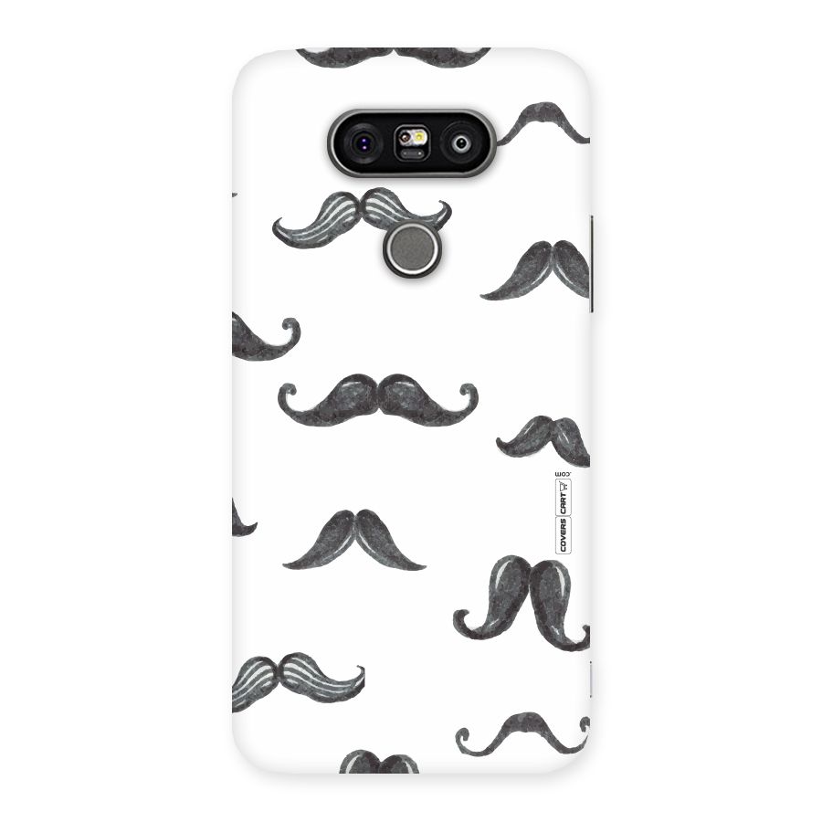 Moustache Pattern (Black) Back Case for LG G5