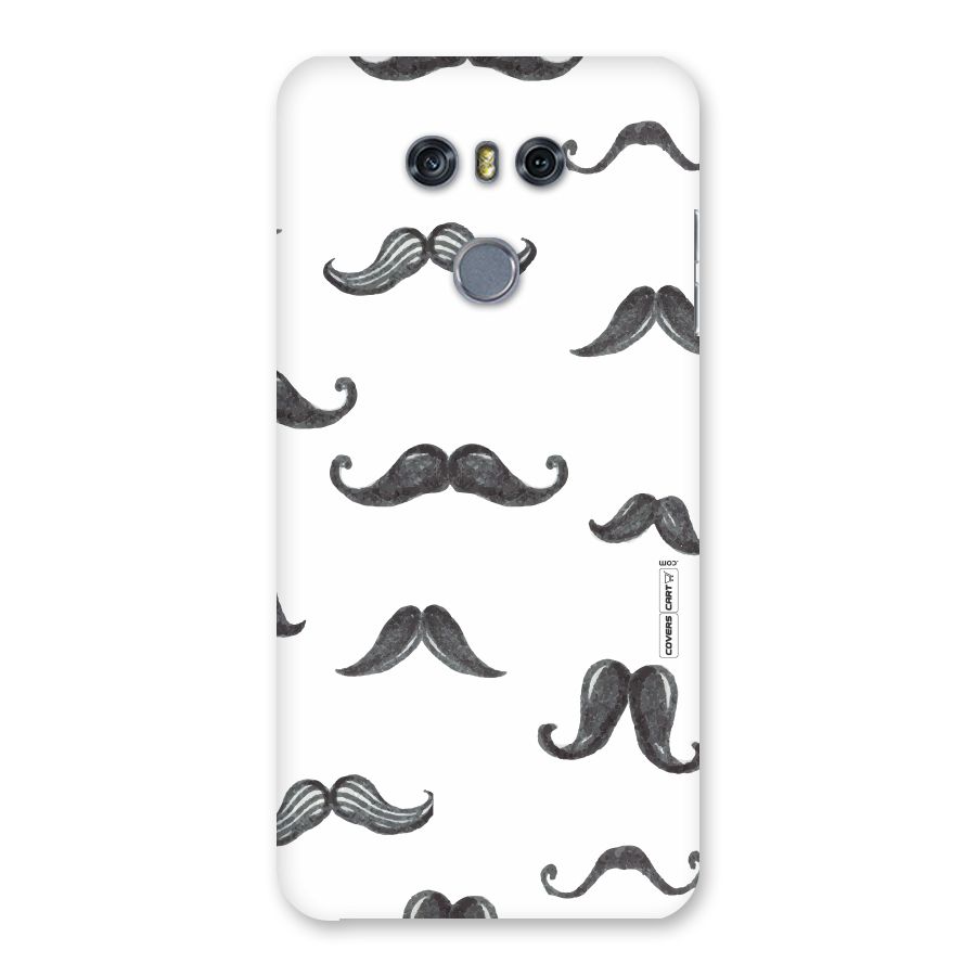Moustache Pattern (Black) Back Case for LG G6