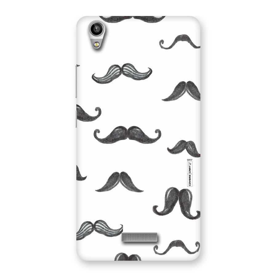 Moustache Pattern (Black) Back Case for Lava-Pixel-V1